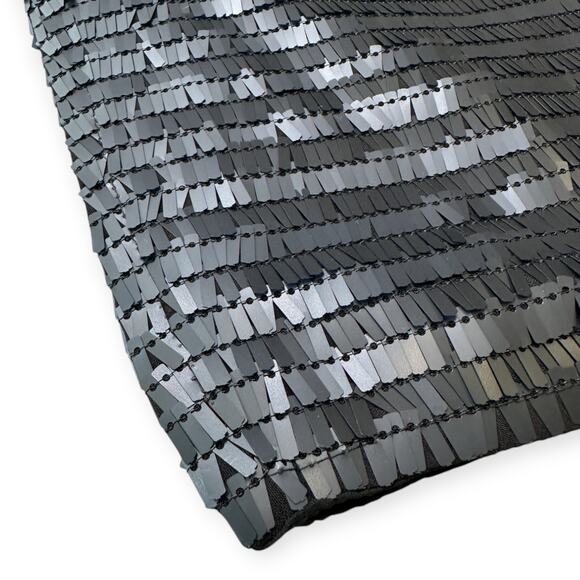 Karina Grimaldi | S | Hayve Black Shingle Sequin High Side Slits Midi Skirt - Picture 5 of 9